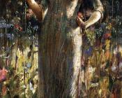 国王的女儿，女孩与百合 - 约翰·怀特·亚历山大